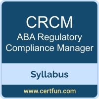 Regulatory Compliance Manager PDF, CRCM Dumps, CRCM PDF, Regulatory Compliance Manager VCE, CRCM Questions PDF, ABA CRCM VCE, ABA Regulatory Compliance Manager Dumps, ABA Regulatory Compliance Manager PDF