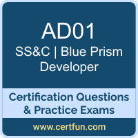 Developer Dumps, Developer PDF, AD01 PDF, Developer Braindumps, AD01 Questions PDF, SS&C | Blue Prism AD01 VCE