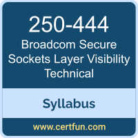 Secure Sockets Layer Visibility Technical PDF, 250-444 Dumps, 250-444 PDF, Secure Sockets Layer Visibility Technical VCE, 250-444 Questions PDF, Broadcom 250-444 VCE