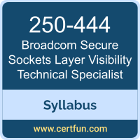 Secure Sockets Layer Visibility Technical PDF, 250-444 Dumps, 250-444 PDF, Secure Sockets Layer Visibility Technical VCE, 250-444 Questions PDF, Broadcom 250-444 VCE