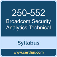 Security Analytics Technical PDF, 250-552 Dumps, 250-552 PDF, Security Analytics Technical VCE, 250-552 Questions PDF, Broadcom 250-552 VCE
