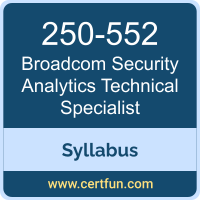 Security Analytics Technical PDF, 250-552 Dumps, 250-552 PDF, Security Analytics Technical VCE, 250-552 Questions PDF, Broadcom 250-552 VCE