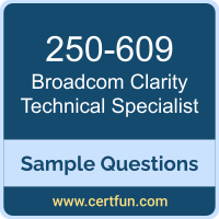 Broadcom 250-609 VCE, Clarity Technical Specialist Dumps, 250-609 PDF, 250-609 Dumps, Clarity Technical Specialist VCE, Broadcom Clarity Technical Specialist PDF