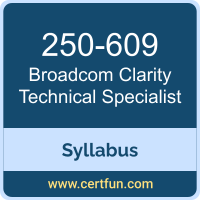 Clarity Technical Specialist PDF, 250-609 Dumps, 250-609 PDF, Clarity Technical Specialist VCE, 250-609 Questions PDF, Broadcom 250-609 VCE, Broadcom Clarity Technical Specialist Dumps, Broadcom Clarity Technical Specialist PDF