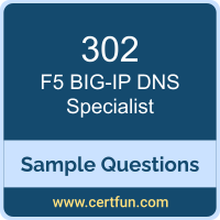 F5 302 VCE, BIG-IP DNS Specialist Dumps, 302 PDF, 302 Dumps, BIG-IP DNS Specialist VCE