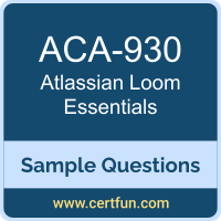 Atlassian ACA-930 VCE, Loom Essentials Dumps, ACA-930 PDF, ACA-930 Dumps, Loom Essentials VCE, Atlassian Loom Essentials PDF