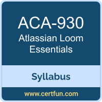 Loom Essentials PDF, ACA-930 Dumps, ACA-930 PDF, Loom Essentials VCE, ACA-930 Questions PDF, Atlassian ACA-930 VCE, Atlassian Loom Essentials Dumps, Atlassian Loom Essentials PDF