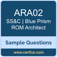 SS&C | Blue Prism ARA02 VCE, ROM Architect Dumps, ARA02 PDF, ARA02 Dumps, ROM Architect VCE