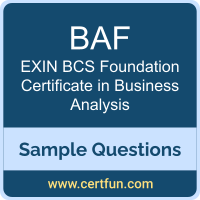 BAF Dumps, BAF PDF, BAF VCE, EXIN BCS Foundation Certificate in Business Analysis VCE