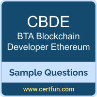 CBDE Dumps, CBDE PDF, CBDE VCE, BTA Blockchain Developer Ethereum VCE, BTA Ethereum Blockchain Developer PDF