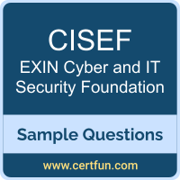 CISEF Dumps, CISEF PDF, CISEF VCE, EXIN Cyber and IT Security Foundation VCE, EXIN CISEF PDF