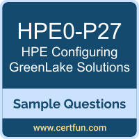 HPE HPE0-P27 VCE, Configuring GreenLake Solutions Dumps, HPE0-P27 PDF, HPE0-P27 Dumps, Configuring GreenLake Solutions VCE