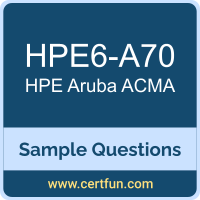 Hewlett Packard Enterprise HPE6-A70 VCE, Aruba ACMA Dumps, HPE6-A70 PDF, HPE6-A70 Dumps, Aruba ACMA VCE, HPE Aruba Mobility Associate PDF