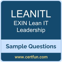 LEANITL Dumps, LEANITL PDF, LEANITL VCE, EXIN Lean IT Leadership VCE, EXIN LEANITL PDF