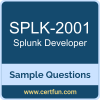 Splunk SPLK-2001 VCE, Developer Dumps, SPLK-2001 PDF, SPLK-2001 Dumps, Developer VCE, Splunk Enterprise Developer PDF