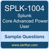 Splunk SPLK-1004 VCE, Core Advanced Power User Dumps, SPLK-1004 PDF, SPLK-1004 Dumps, Core Advanced Power User VCE, Splunk Core Advanced Power User PDF