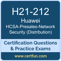 H21-212: Huawei Certified Specialist Associate-Presales-Network Security (Distribution) H21-212: Huawei Certified Specialist Associate-Presales-Network Security (Distri