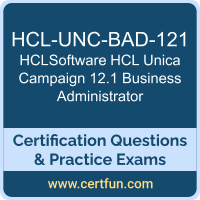 HCL-UNC-BAD-121: HCLSoftware Certified Unica Campaign Business Administrator 12.1 HCL-UNC-BAD-121: HCLSoftware Certified Unica Campaign Business Administrator 12.