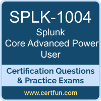 SPLK-1004: Splunk Core Certified Advanced Power User