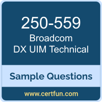 Broadcom 250-559 VCE, DX UIM Technical Dumps, 250-559 PDF, 250-559 Dumps, DX UIM Technical VCE, Broadcom DX UIM Technical PDF