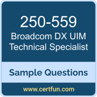 Broadcom 250-559 VCE, DX UIM Technical Dumps, 250-559 PDF, 250-559 Dumps, DX UIM Technical VCE, Broadcom DX UIM Technical PDF