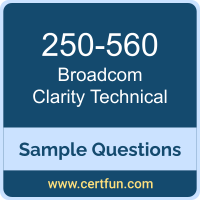 Broadcom 250-560 VCE, Clarity Technical Dumps, 250-560 PDF, 250-560 Dumps, Clarity Technical VCE, Broadcom Clarity Technical PDF