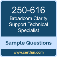 Broadcom 250-616 VCE, Clarity Support Technical Specialist Dumps, 250-616 PDF, 250-616 Dumps, Clarity Support Technical Specialist VCE, Broadcom Clarity Support Technical Specialist PDF