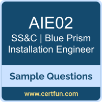 SS&C | Blue Prism AIE02 VCE, Installation Engineer Dumps, AIE02 PDF, AIE02 Dumps, Installation Engineer VCE, SS&C | Blue Prism Installation Engineer PDF