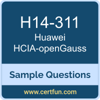 Huawei H14-311 VCE, HCIA-openGauss Dumps, H14-311 PDF, H14-311 Dumps, HCIA-openGauss VCE, Huawei HCIA-openGauss PDF