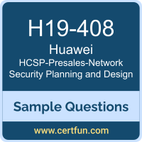 Huawei H19-408 VCE, HCSP-Presales-Network Security Planning and Design Dumps, H19-408 PDF, H19-408 Dumps, HCSP-Presales-Network Security Planning and Design VCE, Huawei HCSP-Presales-Network Security Planning and Design PDF
