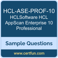 HCLSoftware HCL-ASE-PROF-10 VCE, HCL AppScan Enterprise 10 Professional Dumps, HCL-ASE-PROF-10 PDF, HCL-ASE-PROF-10 Dumps, HCL AppScan Enterprise 10 Professional VCE, HCLSoftware AppScan Enterprise 10 Professional PDF
