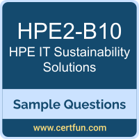 Hewlett Packard Enterprise HPE2-B10 VCE, IT Sustainability Solutions Dumps, HPE2-B10 PDF, HPE2-B10 Dumps, IT Sustainability Solutions VCE, HPE SC-ITSustain PDF