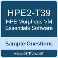 Hewlett Packard Enterprise HPE2-T39 VCE, Morpheus VM Essentials Software Dumps, HPE2-T39 PDF, HPE2-T39 Dumps, Morpheus VM Essentials Software VCE, HPE PC-MorVMEssSft PDF
