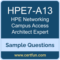 Hewlett Packard Enterprise HPE7-A13 VCE, Networking Campus Access Architect Expert Dumps, HPE7-A13 PDF, HPE7-A13 Dumps, Networking Campus Access Architect Expert VCE, HPE ACX-CamAccArc PDF